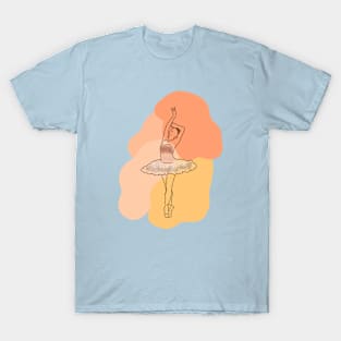 Ballerina Line Art T-Shirt